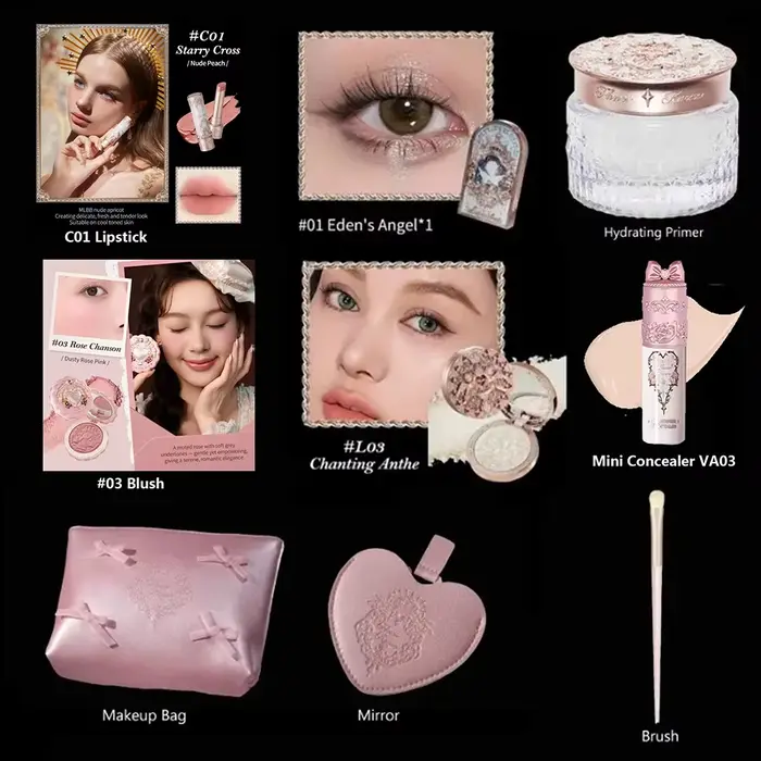 Flower Know – ensemble de maquillage, Collection Little Angel, coffret cadeau, ombre à paupières, Bl
