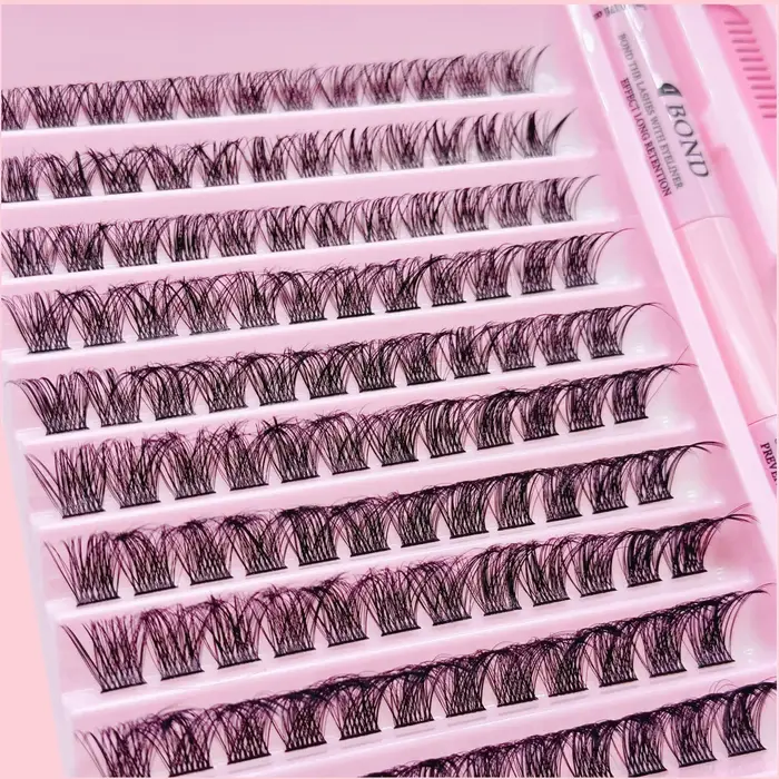 Ensemble de faux cils, faux cils artificiels effet œil de chat