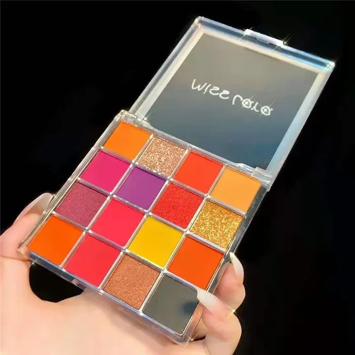 Miss Lara 16 Palette de fards à paupières de couleur de noël coloré artiste miroitant paillettes mat pigmenté fard