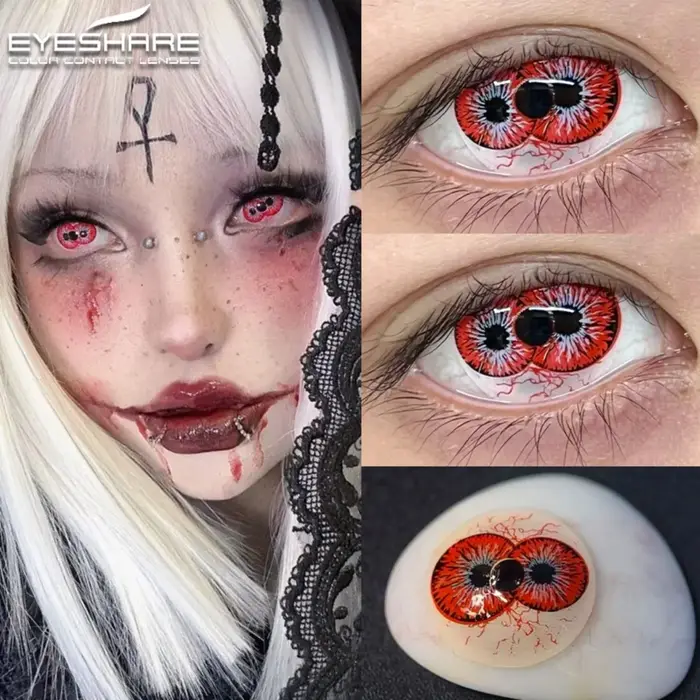 EYESHARE 1 paire de lentilles de Contact de couleur Cosplay pour les yeux