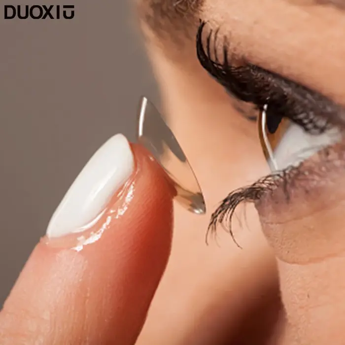 DUOXIU 1 paire de lentilles de contact transparentes pour les yeux myopie Prescription