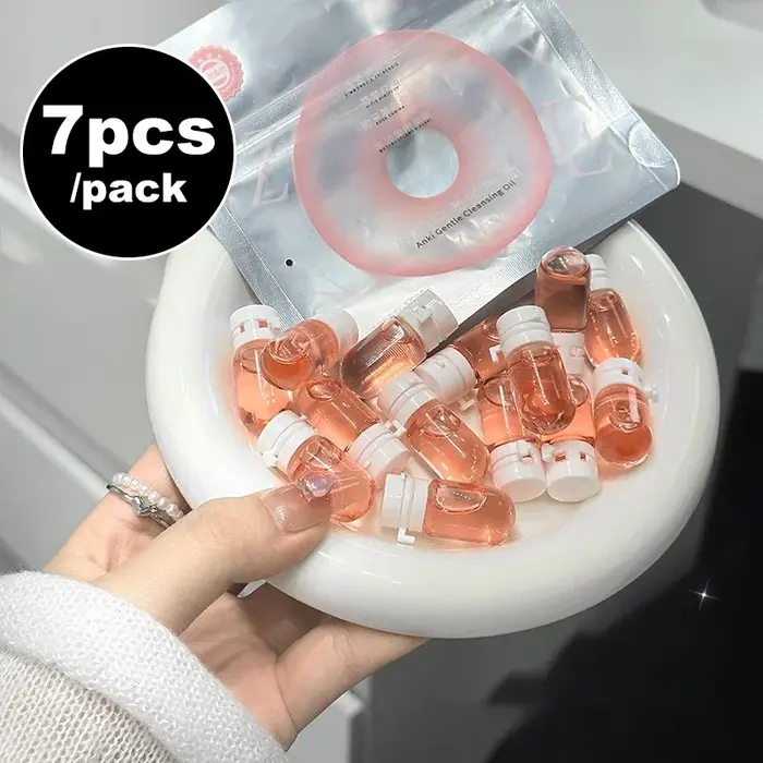7/40 Capsules d'huile nettoyante doucement Non irritante hydrater apaiser nettoyage voyage Portable unique démaquillant huile