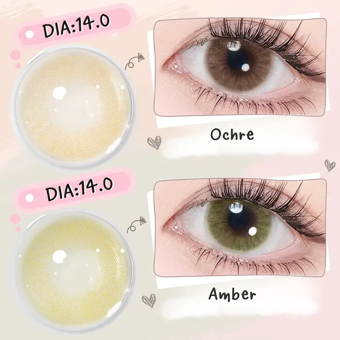 (0.00~-8.00) MAGISTER Lentilles de couleur Queen Eye 14.0mm pour usage quotidien avec dioptries