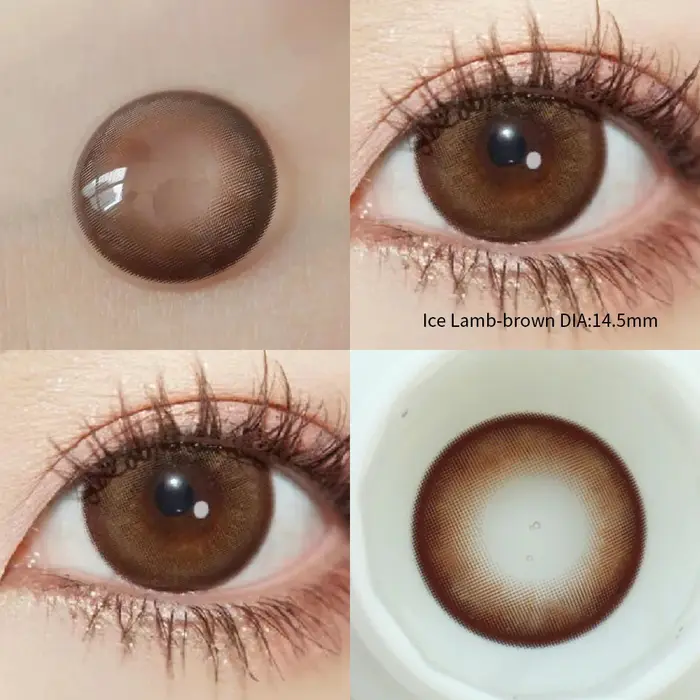 OVOLOOK-2 pièces/paire de lentilles de contact colorées brunes pour les yeux, lentilles noires natur