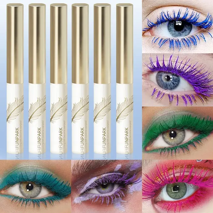 Mascara à brosse Ultra-fine 10 couleurs
