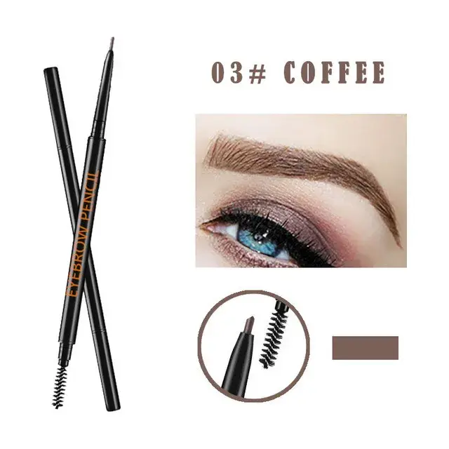 Crayon à sourcils fin de 1.5mm avec rotation automatique à double tête