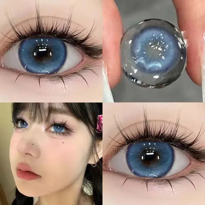 OVOLOOK-lentilles de contact myopie avec dioptries lentilles de contact de couleur bleu élèves pour 