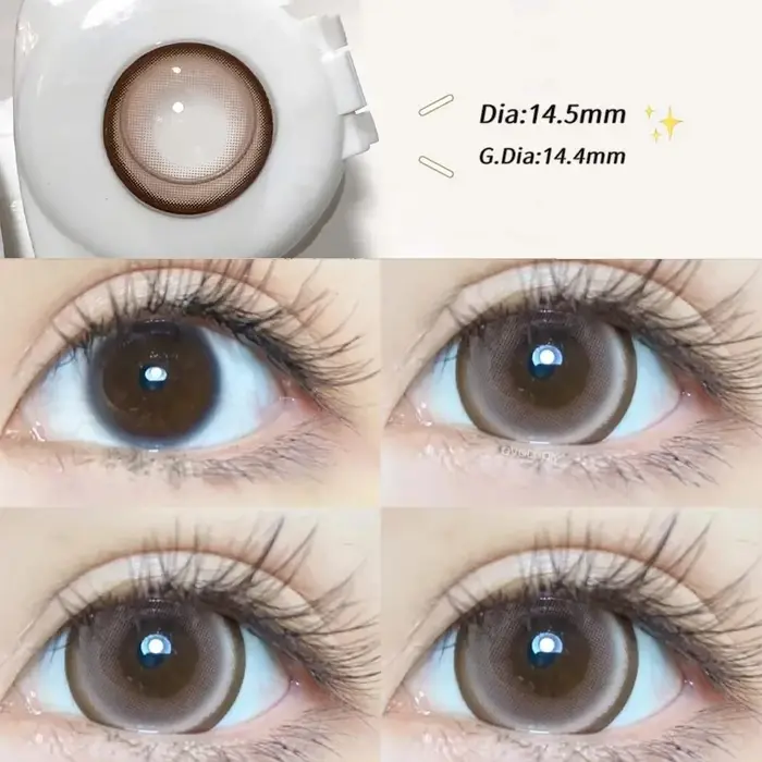 2PCS/paire 14.5mm lentilles perle série couleur