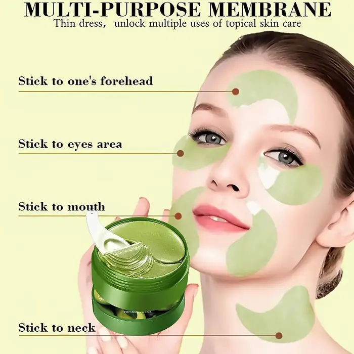 Masque pour les yeux à l'avocat, masque hydratant pour les yeux, réduit les cernes et les poches, patchs pour les yeux lissants et hydratants pour les soins quotidiens des yeux