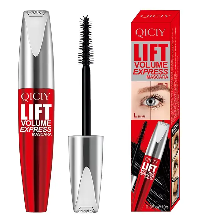 Mascara noir 360 °   Brosse spirale à fibres fines et longues pour recourber les cils, dimensionnell