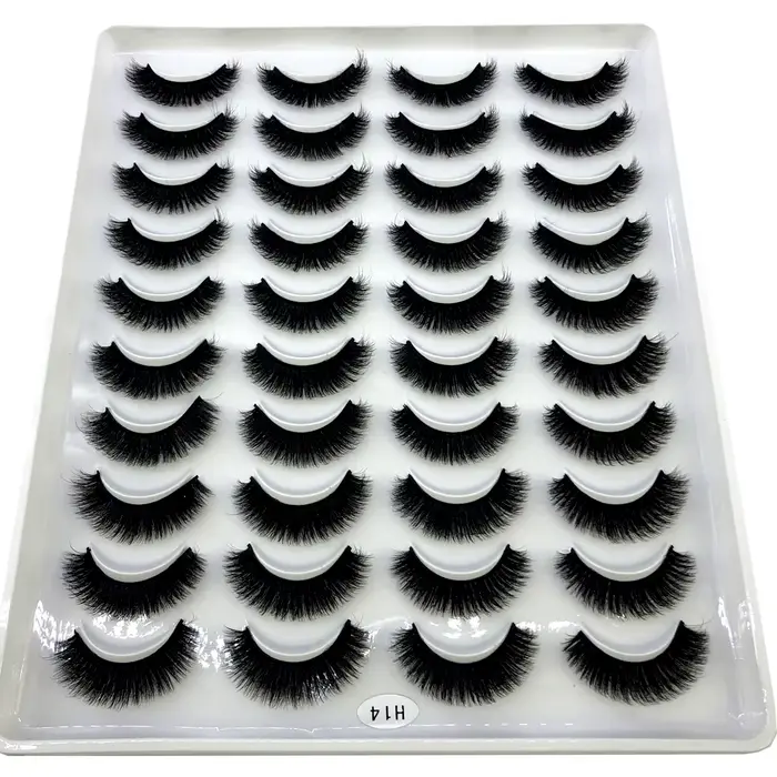 2023 nouveau 20 paires naturel long 3D vison faux cils faux cils kit de maquillage vison cils extens