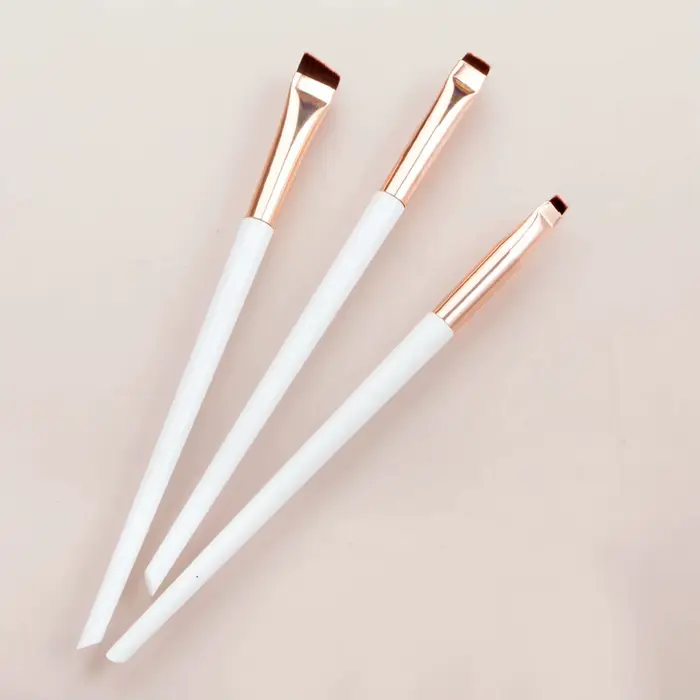 3 pièces/ensemble lame Eyeliner brosse sourcil brosse Portable plat fin Eye Liner sourcils Contour p