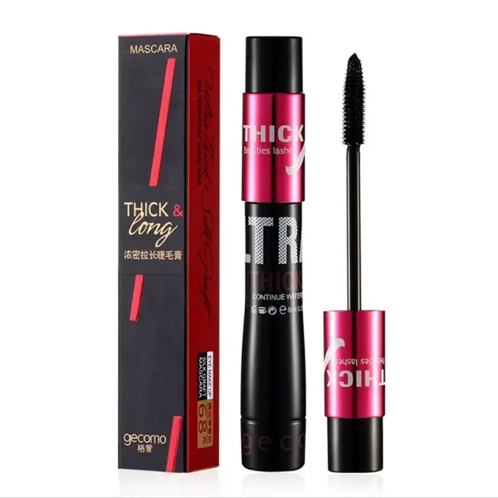 Créez des cils longs naturellement bouclés sans bavures, ensemble de Mascara en fibres avec doubles 