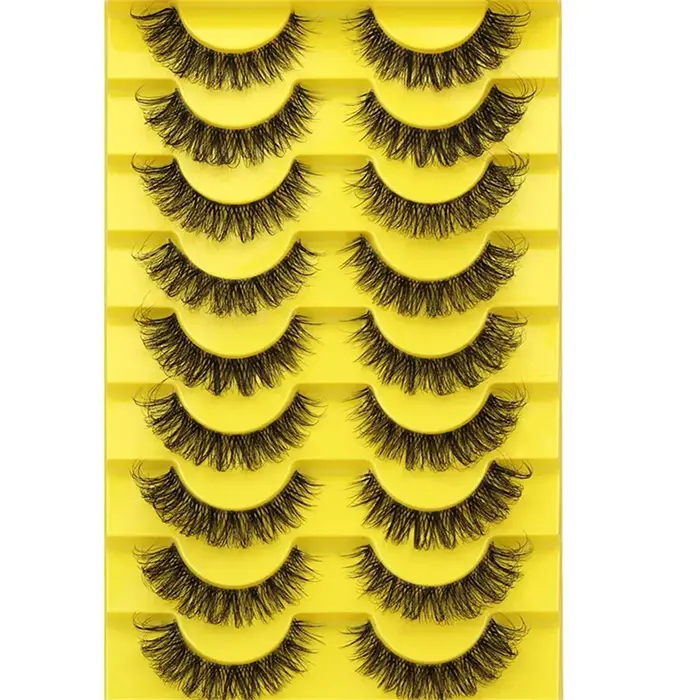 Faux cils en vison, cils moelleux