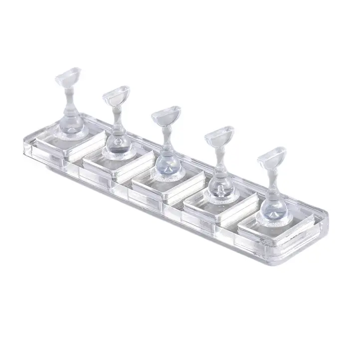 Plateau de Pratique Transparent en Acrylique pour Ongles, Support pour Débutants, Présentoir pour On