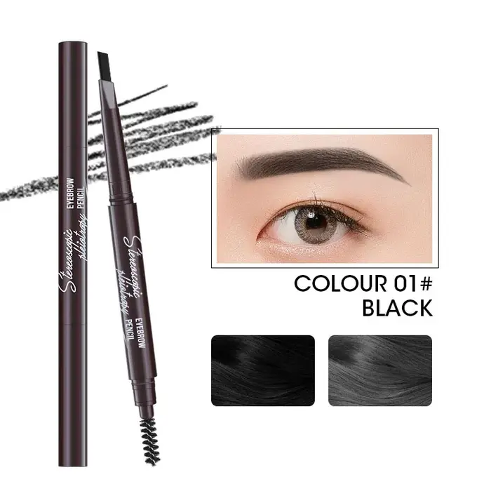 EyebloggCosmetics Crayon étanche à double tête, EyebloggTattoo, Maquillage naturel longue durée, Pei