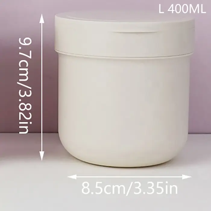 Pot démaquillant rechargeable de 300/400ml, 1 pièce, avec cuillère, Pot de maquillage vide en plastique, Pot de voyage pour crème pour le visage, Lotion, récipient cosmétique