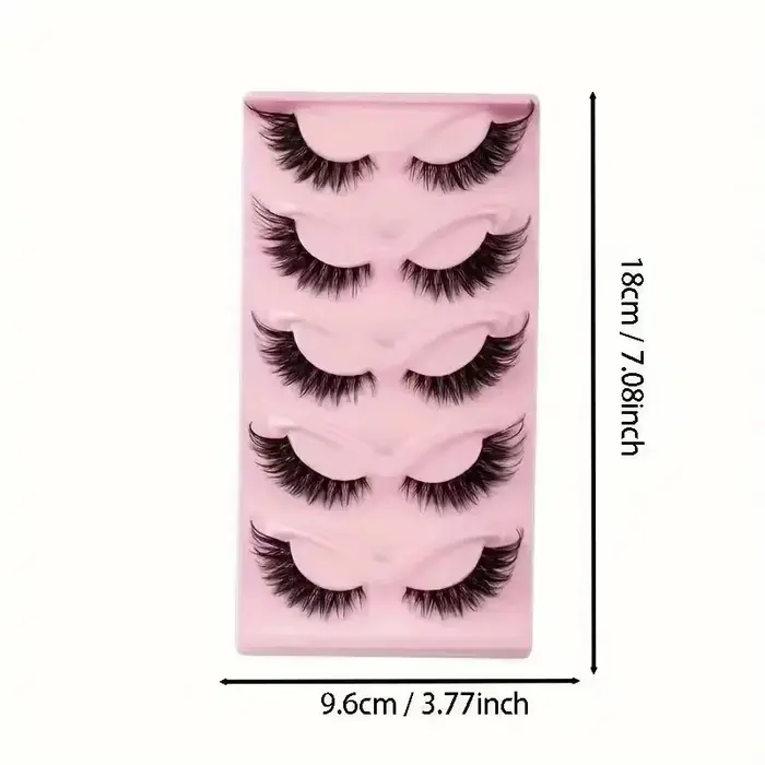5 paires de faux cils dramatiques
