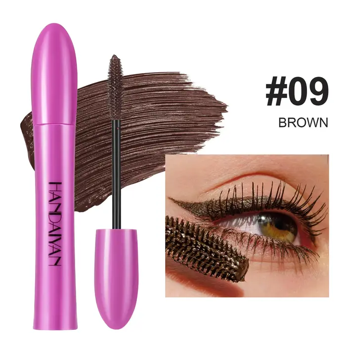 Mascara en soie coloré Mascara imperméable bleu rouge noir crème épaississement allongement Curling 