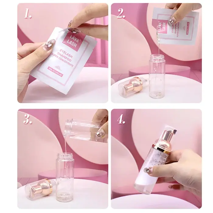 10 pièces lave cils Super concentré Mousse cils shampooing nettoyage doux greffage Mousse Extension 