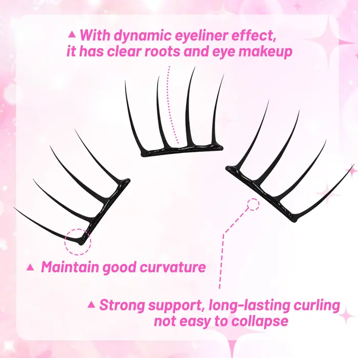 【Style K-pop 2.0】Faux cils autocollants - Pas besoin de colle