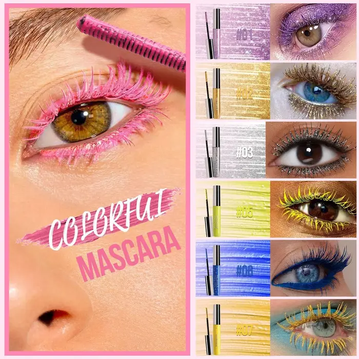 Mascara diamant or scintillant