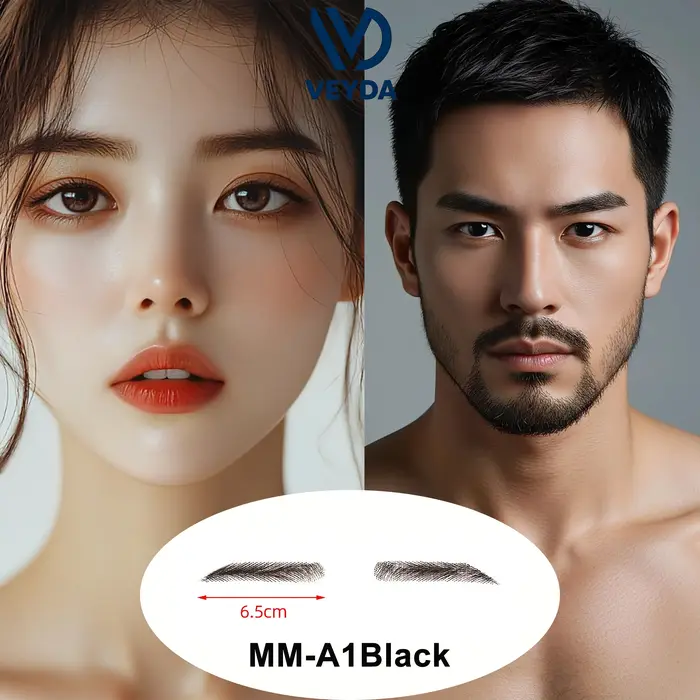 Faux sourcils 100% cheveux humains faits à la main