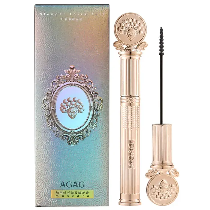 AGAG Mascara imperméable épais longue durée Mascara allongeant boucles naturelles et séchage rapide
