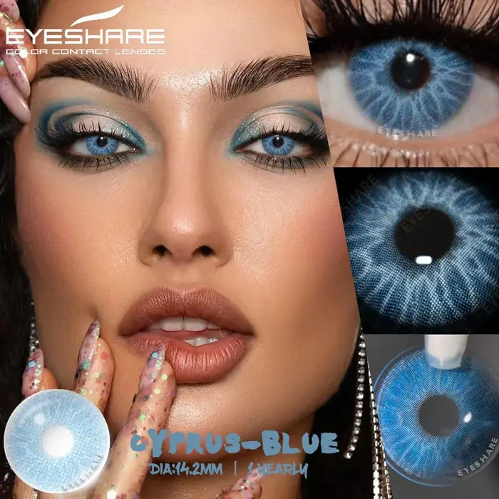 EYESHARE 1 paire de lentilles de contact colorées pour les yeux mode contacts oculaires gris