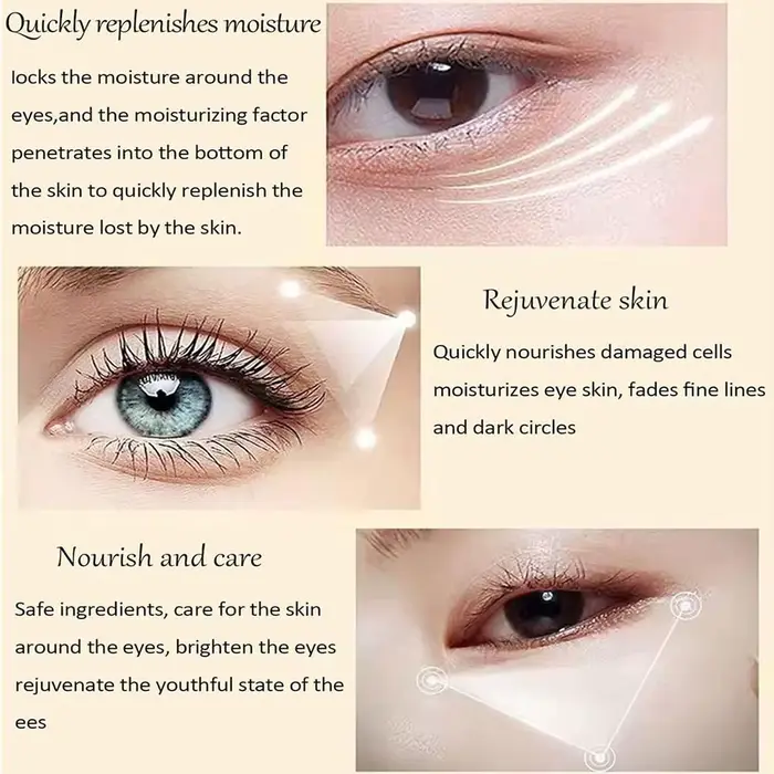 Crème Contour des Yeux Celyn Effet Tenseur Instantané Traitement Anti-Rides Réduction Cernes et Poches Sérum Raffermissant Hydratant Liftant