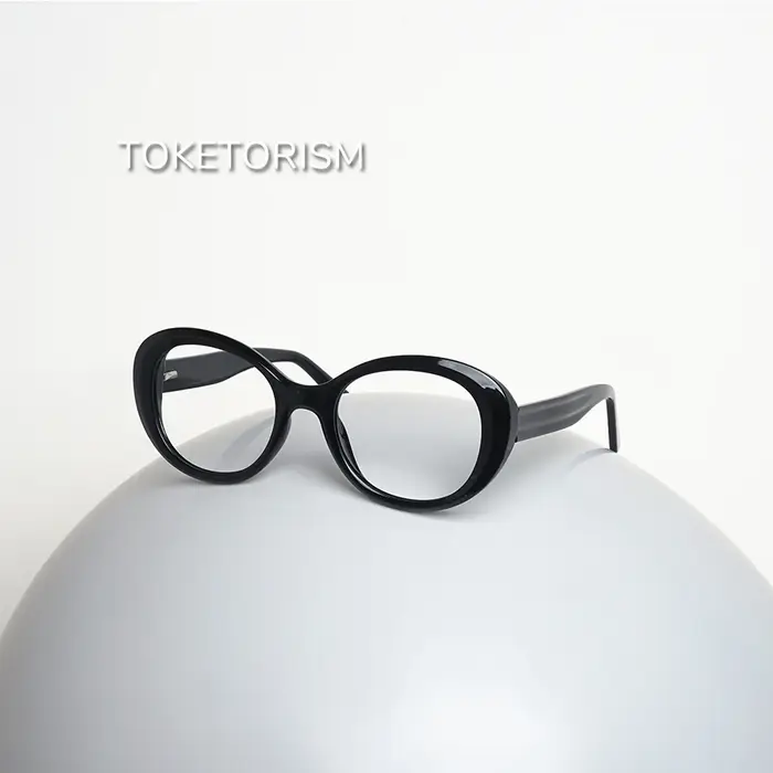 Toketorism Vintage ovale montures de lunettes femmes lumière bleue