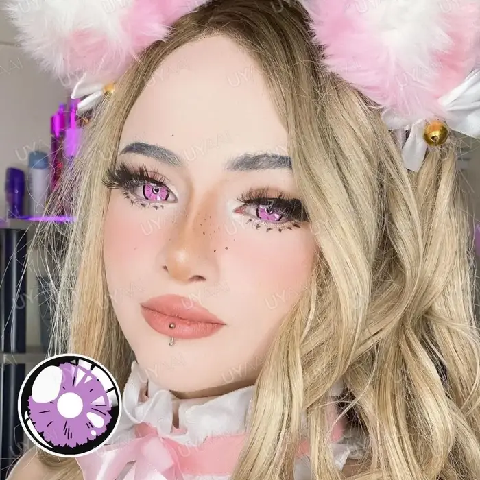 UYAAI 1 paire de lentilles de contact yeux violets série Anime Kitagawa Marin