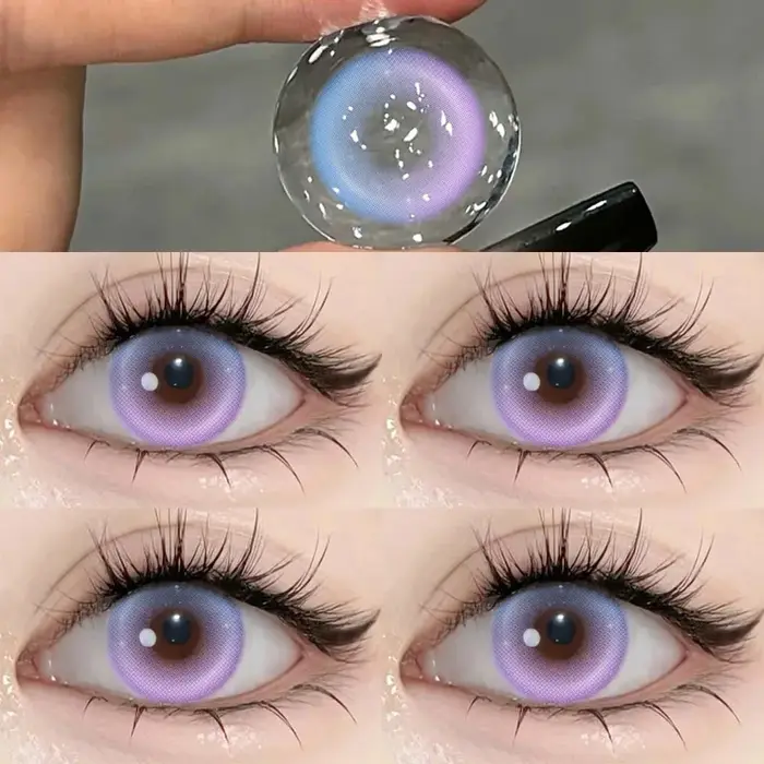 Lentilles colorées pour les yeux de myopie
