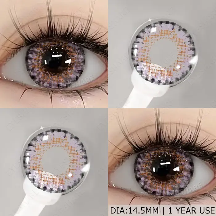 EYESHARE 1 paire de lentilles de contact de couleur marron naturel pour les yeux lentilles contatos