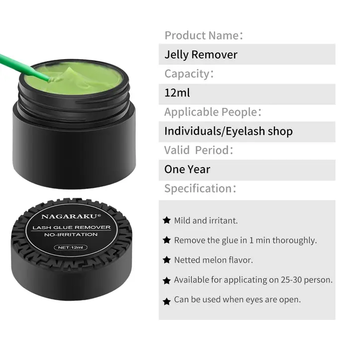 NAGARAKKU – dissolvant de colle pour faux-cils, outils pour Extensions de cils en Gel de gelée, crèm
