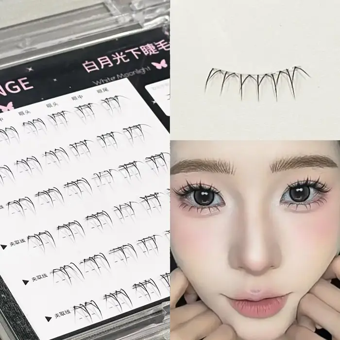 Faux-cils naturels transparents