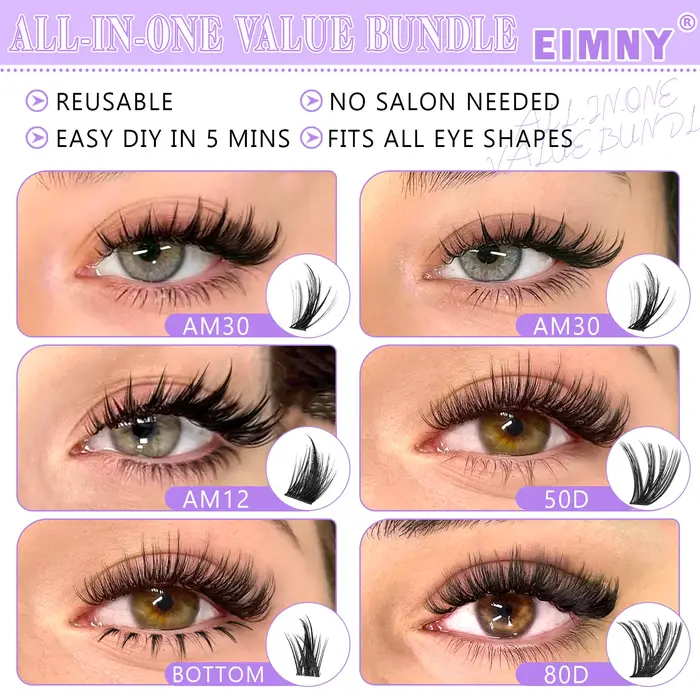 EIMMY Kit de faux cils 814 pièces