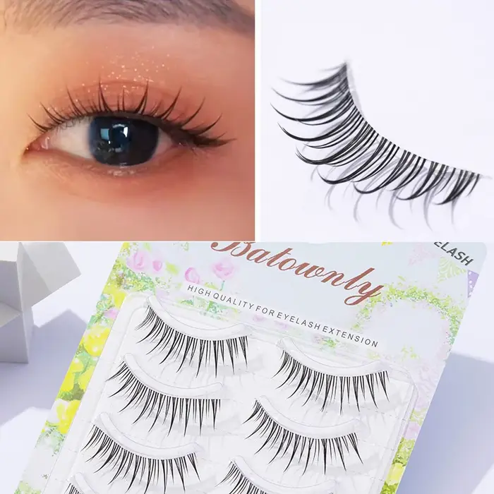 Faux-cils réutilisables, 5 paires, look naturel, faciles à appliquer