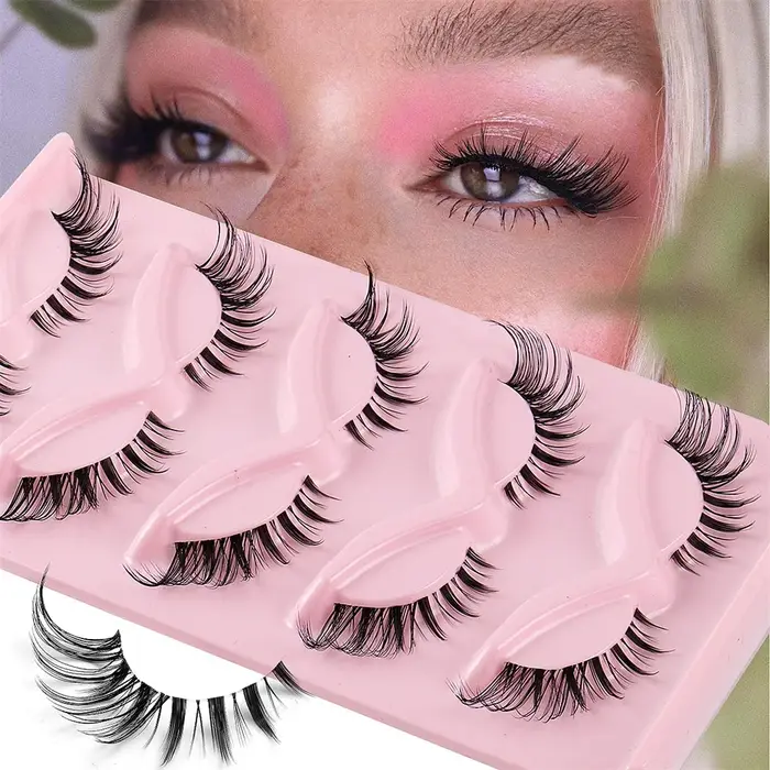 5 paires de cils dramatiques effet œil chat/renard Volume dramatique Extension de cils maquillage 6D