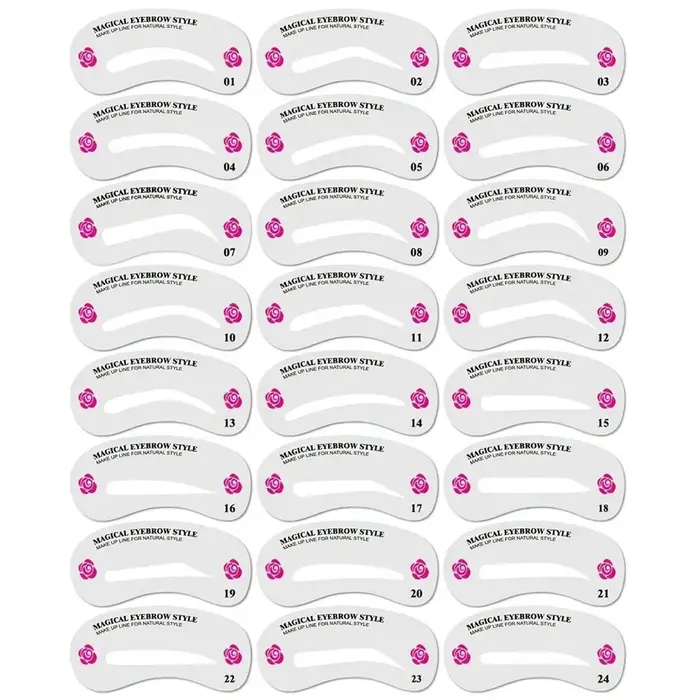 24 Styles de modèles de sourcils