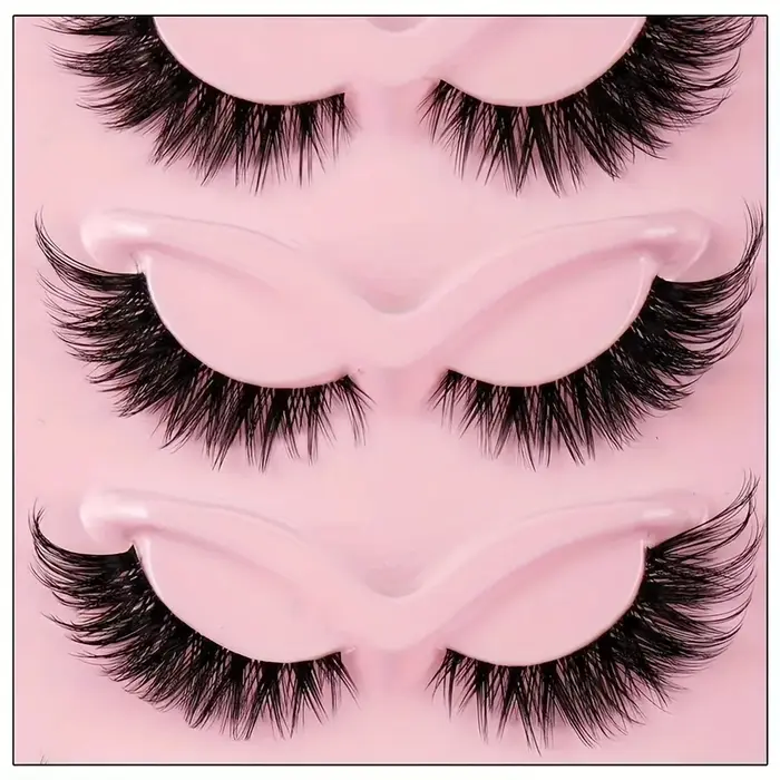5 paires de faux cils-naturels longs