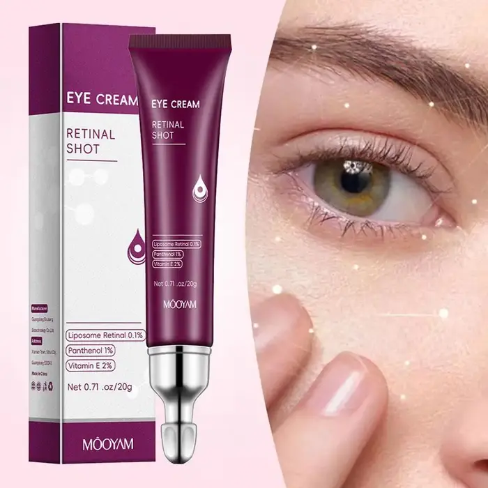 Crème Contour des Yeux Anti-Rides Instantanée : Estompe les Ridules, Raffermit et Atténue les Poches, Hydratante et Tonifiante