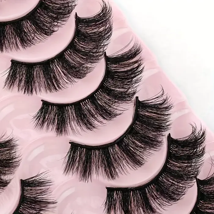 10 paires de faux cils en vison synthétique