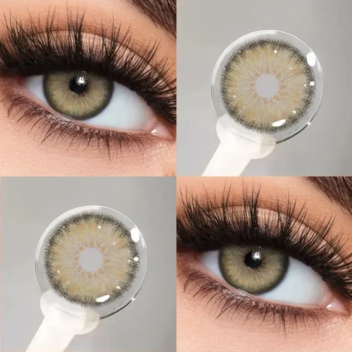 Lentilles de contact annuelles DUOXIU vertes irisées