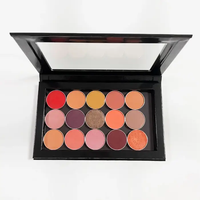 Palette de fards à barrage en carton africain magnétique noir plus profond avec fenêtre transparente