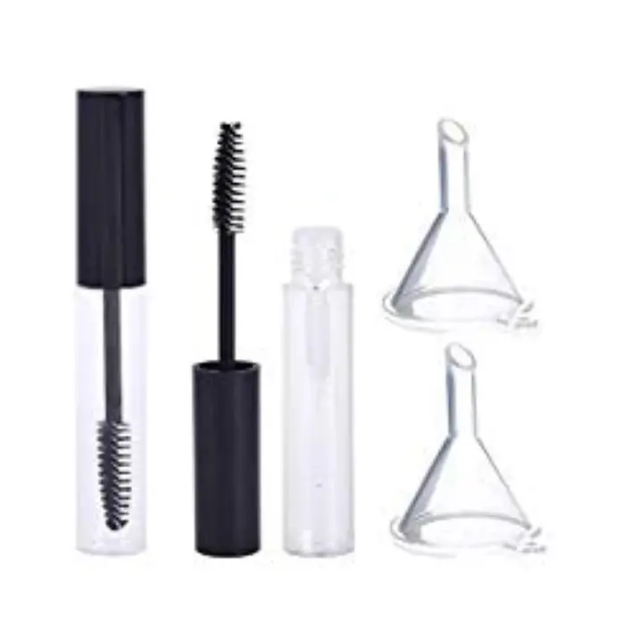Tube de Mascara vide avec baguette à cils, bouteille de récipient de crème pour cils dorée avec ento