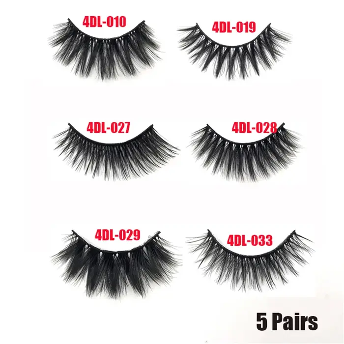 Faux cils en poils de vison naturels faits à la main