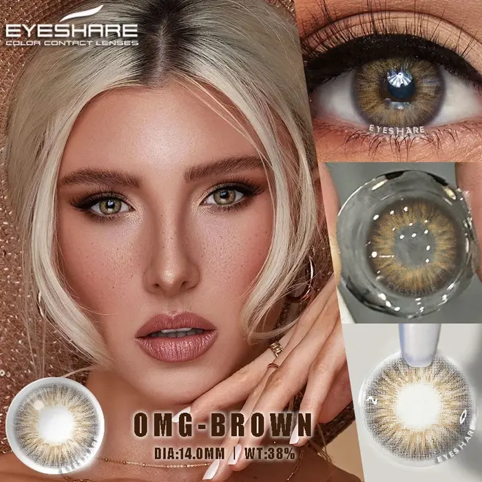 EYESHARE 1 paire de lentilles de contact colorées pour les yeux