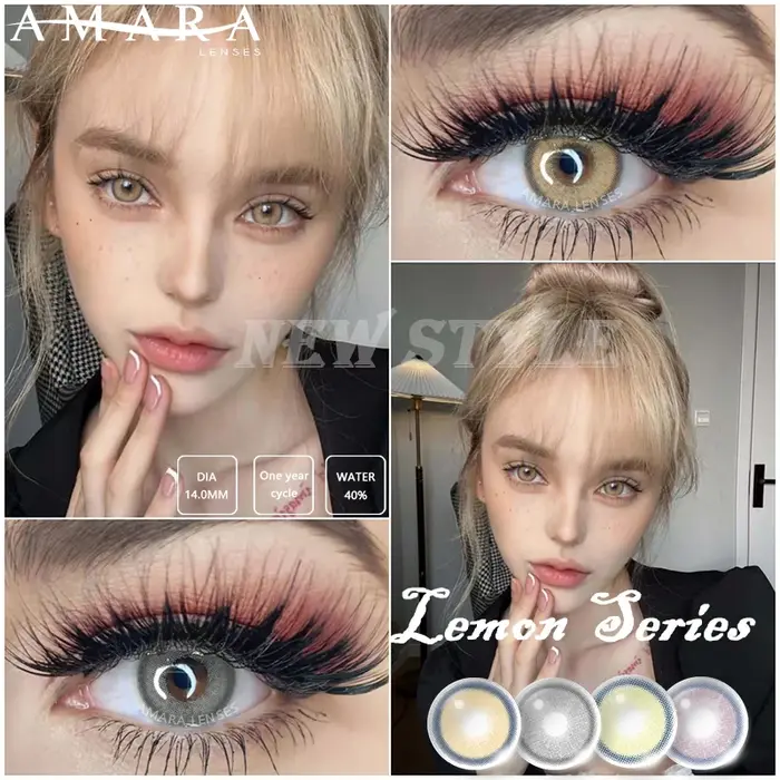 AMARA – lentilles de Contact de couleur marron et gris pour les yeux