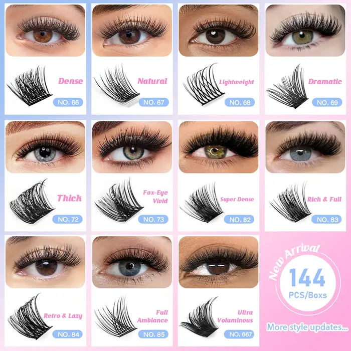 Super bon marché MASSCAKU Cils artificiels segmentés DIY faits à la main pour maquillage et cosplay, avec applicateur, produits de maquillage
